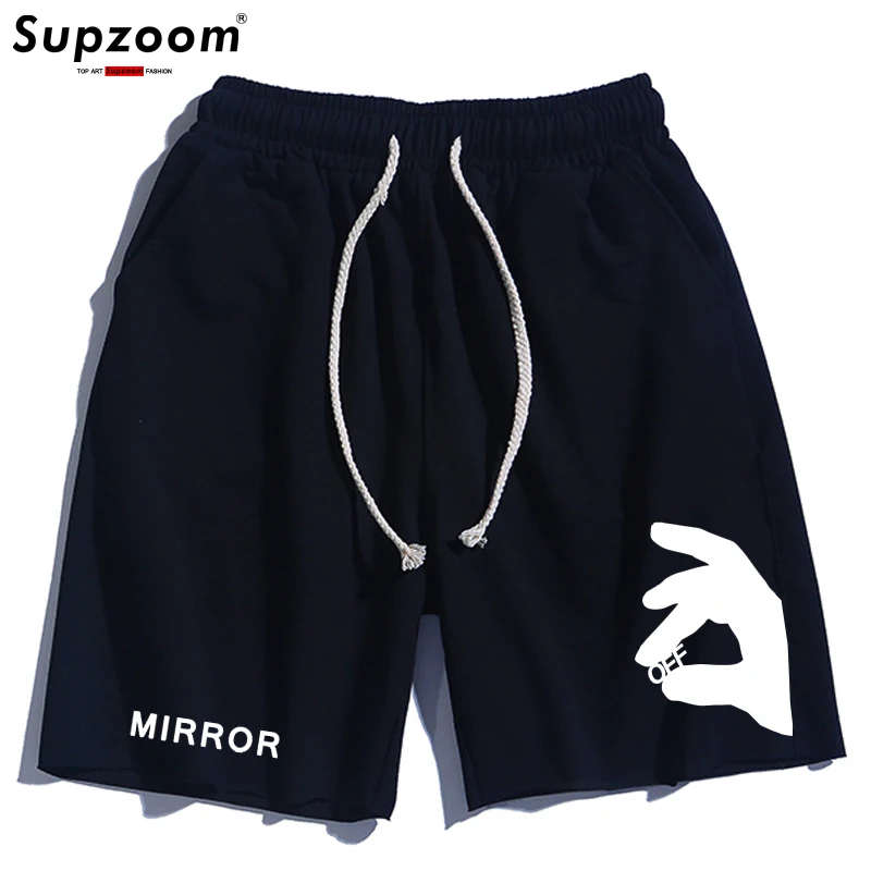 

Supzoom 2022 New Arrival Cotton Drawstring Printing Button Top Fashion Brand Loose Straight Tube Style Summer Men Casual Shorts