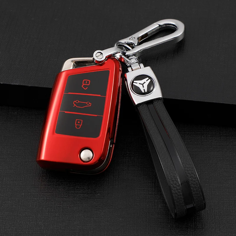 

Soft TPU Car Key Case Cover For Volkswagen for VW Golf 7 mk7 Seat Ibiza Leon FR 2 Altea Aztec For Skoda Octavia Accessories