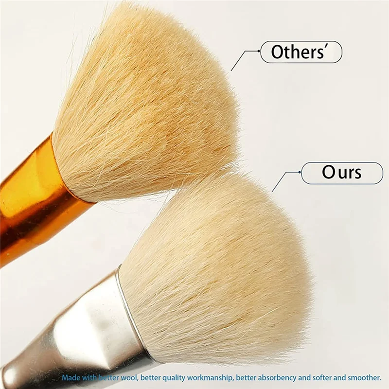 10 шт. кисть для рисования разных размеров позолоты тряпка волос с сусальным