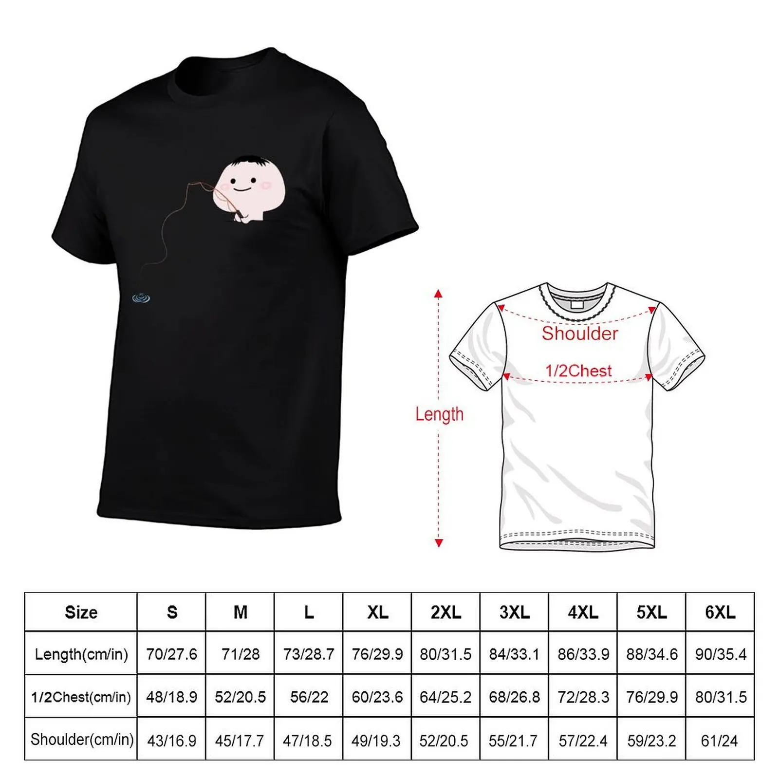 Фото Футболка Quby Fishing T-Shirt, мужские хлопковые футболки с принтами, мужская хлопковая футболка №2