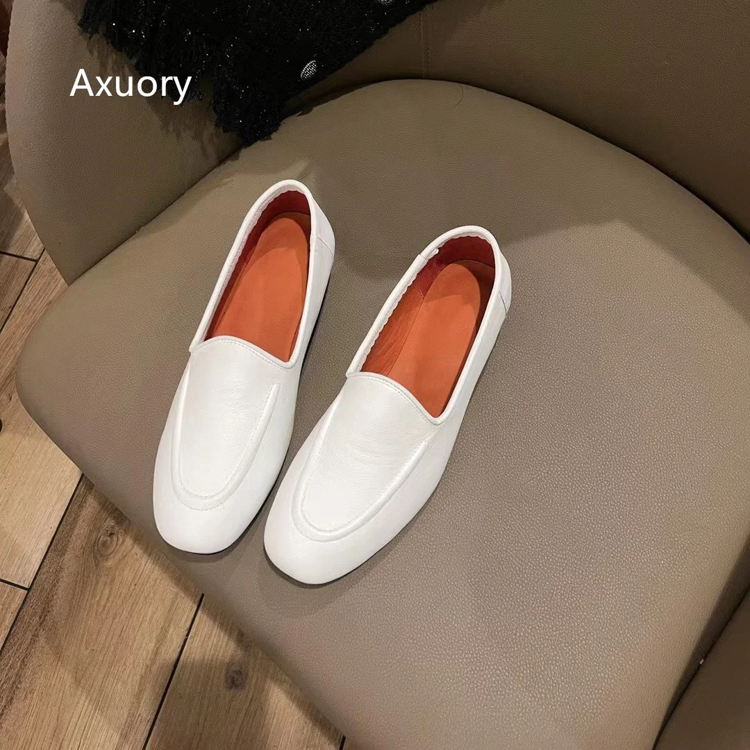 2023 Women's French Retro Shallow Cut Mary Jane Single Shoes Genuine Leather Soild Color With Box