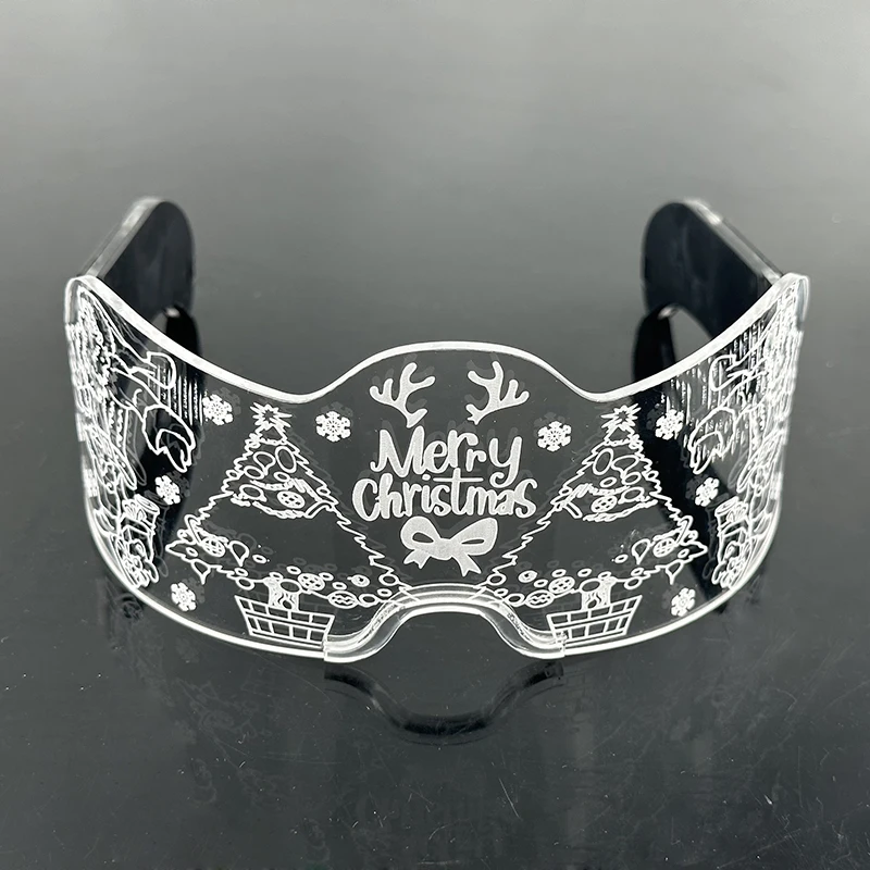 Красочные рождественские очки с рисунком дерева Санта-Клауса модные для ночного