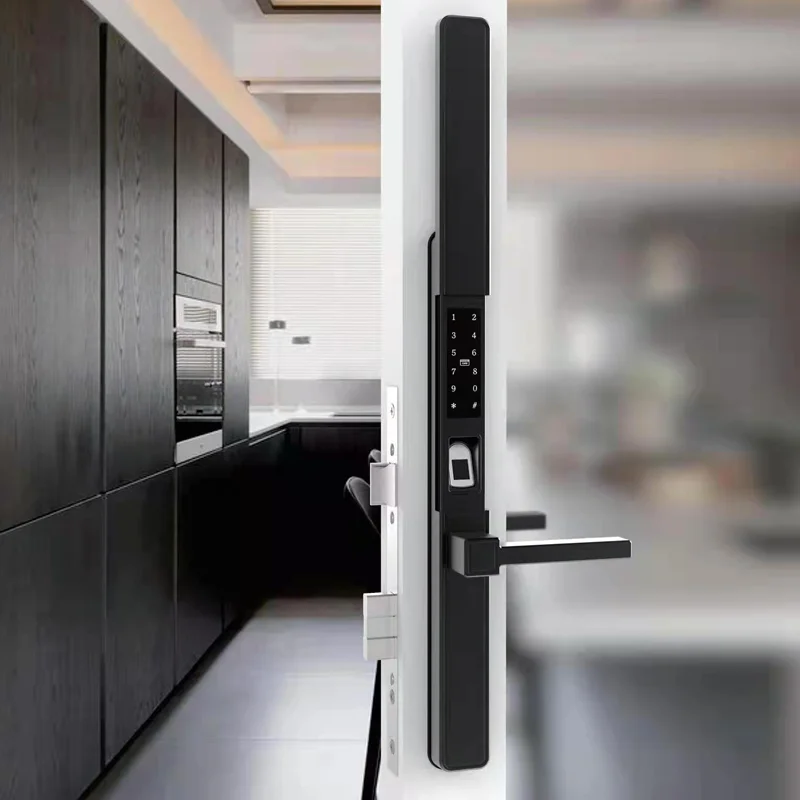 

New Arrvial Yard Outdoor Waterproof Keyless Entry Smart Password Card Code Biometric Fingerprint Sliding Aluminum Door Locks