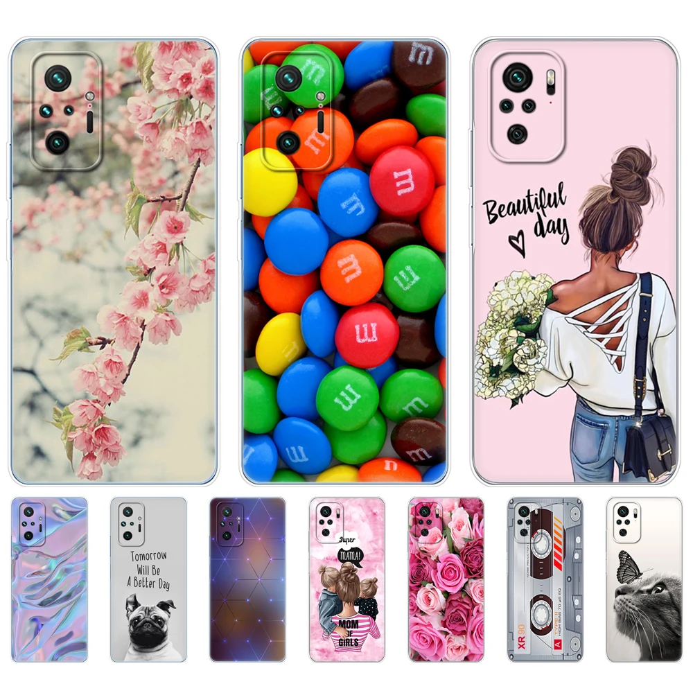 

For Xiaomi Redmi Note 10 Case 4G 5G Silicon Soft Tpu Back cases For Redmi Note 10 Pro Global Version Phone Cover Note 10S Bumper