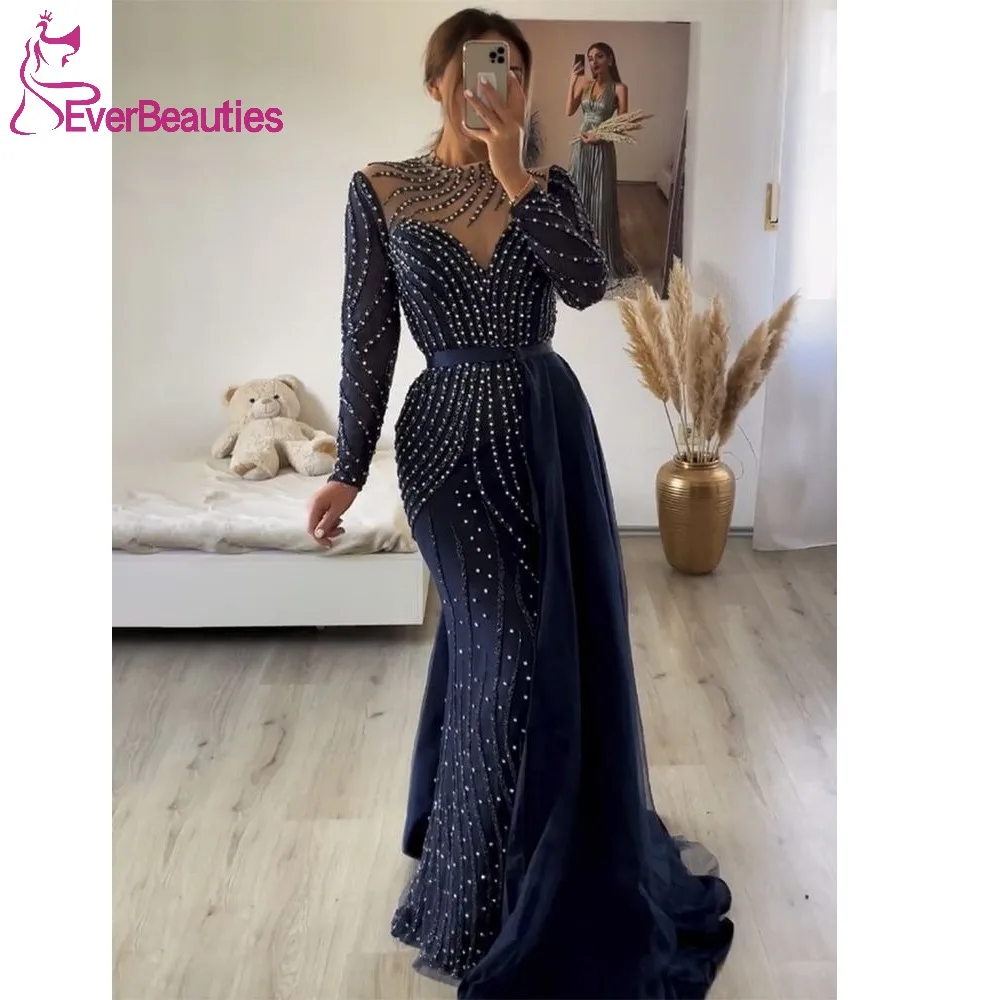 

Luxury Dubai Prom Dresses Vestidos De Fiesta Elegantes Para Mujer Saudi Arabia Evening Dress with Cape Long Sleeves Mermaid Gown