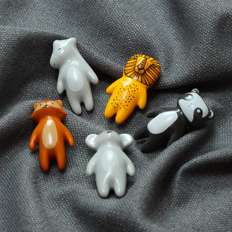 Мультяшная мебель ручки в виде животных ручка ящика для шкафов и ящиков льва