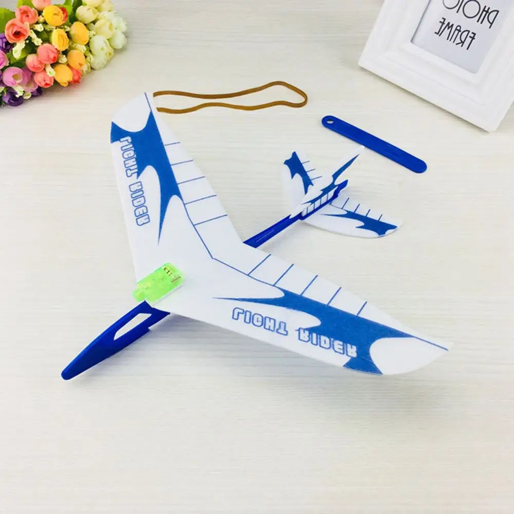 

1pc DIY Airplane Model Hand Throw Educational Toys for Students Rubber Bands Power Foam Plane Aircraft Toy Flying Glider