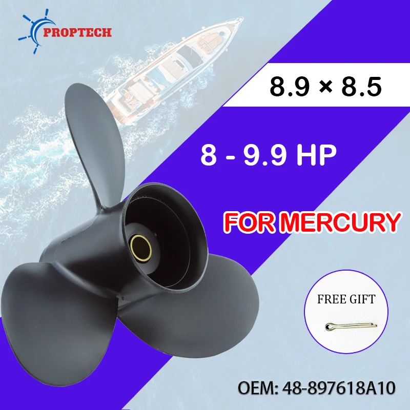 Для подвесного пропеллера Mercury Tohatsu 8 9*8 5 л.с. 9 винт из алюминиевого сплава
