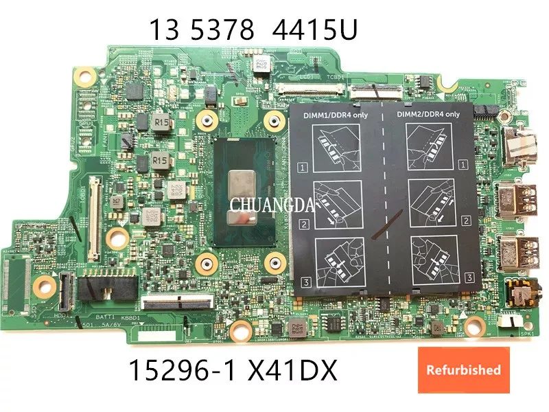 Восстановленная материнская плата для ноутбука Dell Inspiron 13 5378 4415U/CPU 15296-1 X41DX CN-0N7K0H