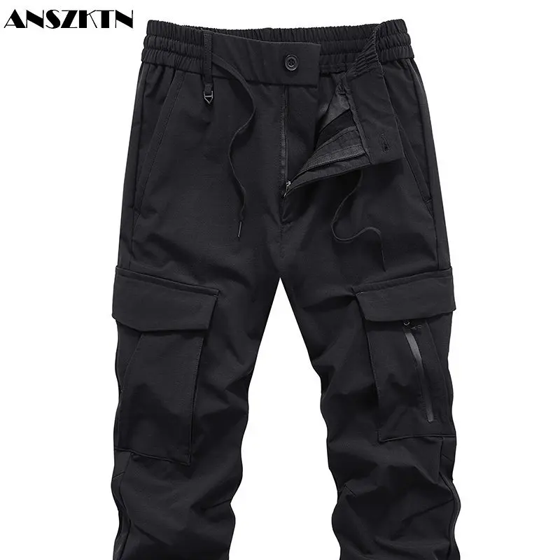 

ANSZKTN 2022 new winter thickened warm white duck down leg pants down pants outside wear cold sweatpants