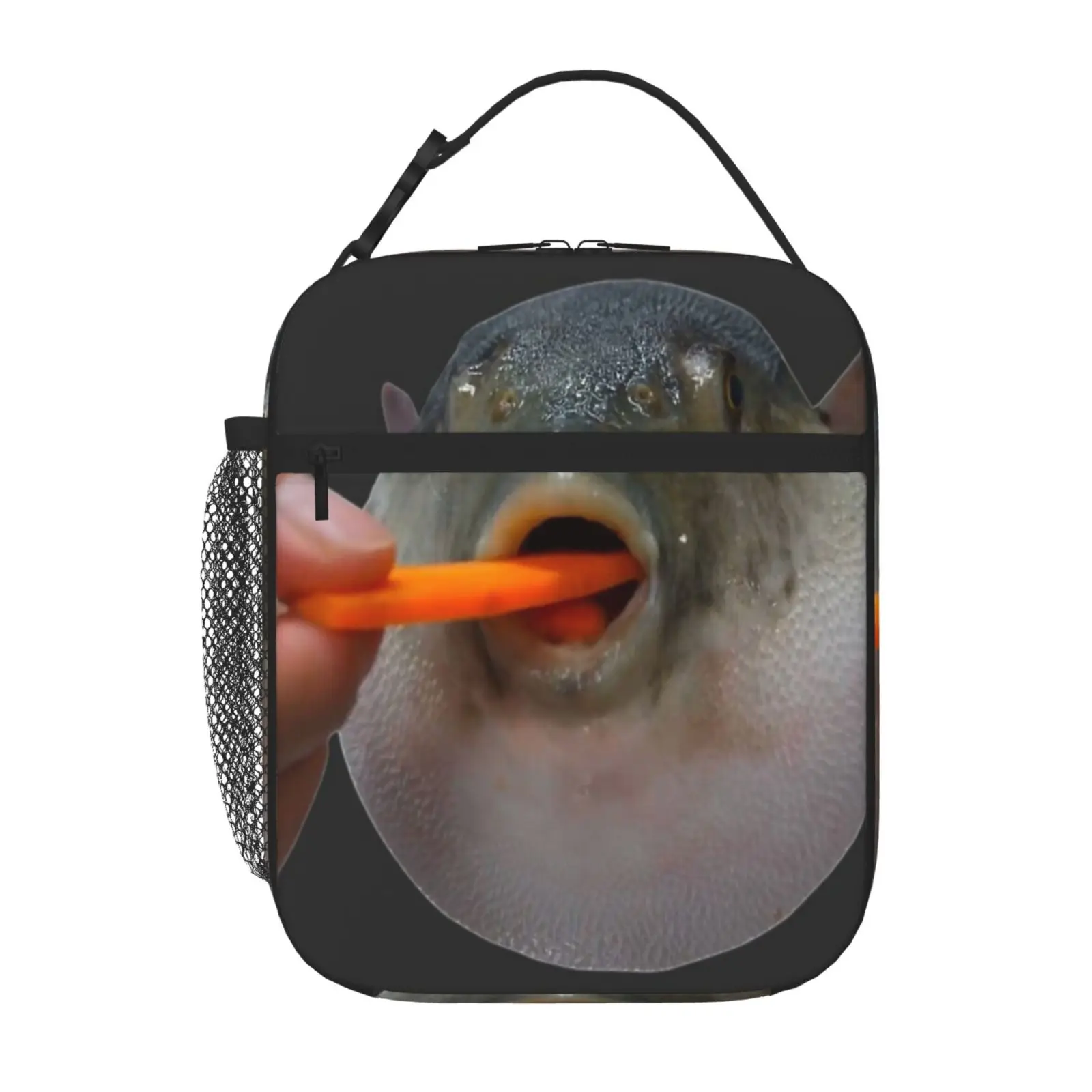 

Pufferfish Eating A Carrot Meme Small Thermal Bag Lunch Box For Women