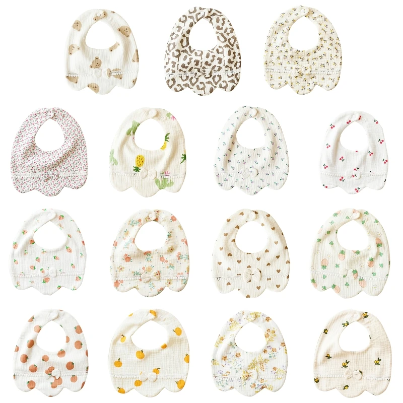 

Детский слюнявчик мультяшный клубничный Вишневый детский новорожденный хлопковый слюнявчик для кормления для маленьких девочек и мальчик...