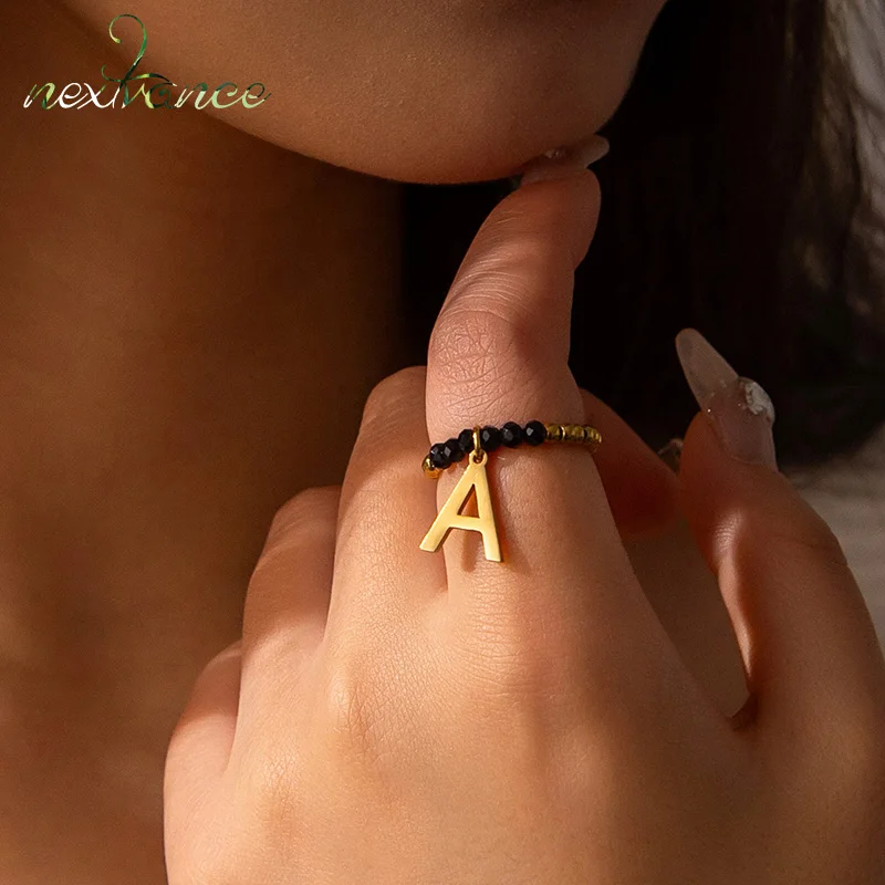 Nextvance A-Z 26 букв персонализированное кольцо фотоэлемент для женщин мужчин на палец