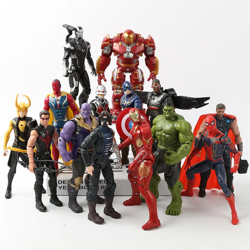 

Avengers 2 Marvel Infinity War Movie Anime Super Heros Spiderman Captain America Iron Man Hulk Thor Superhero Action Figure Toys