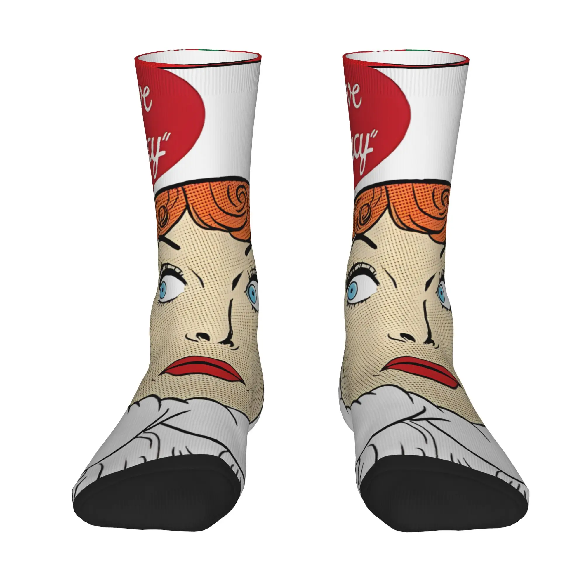 Фото 1 пара забавных мужских носков Happy Sock Forever в винтажном стиле Харадзюку с принтом Анджелы Лэнсбери, уличный стиль, повседневные носки №2