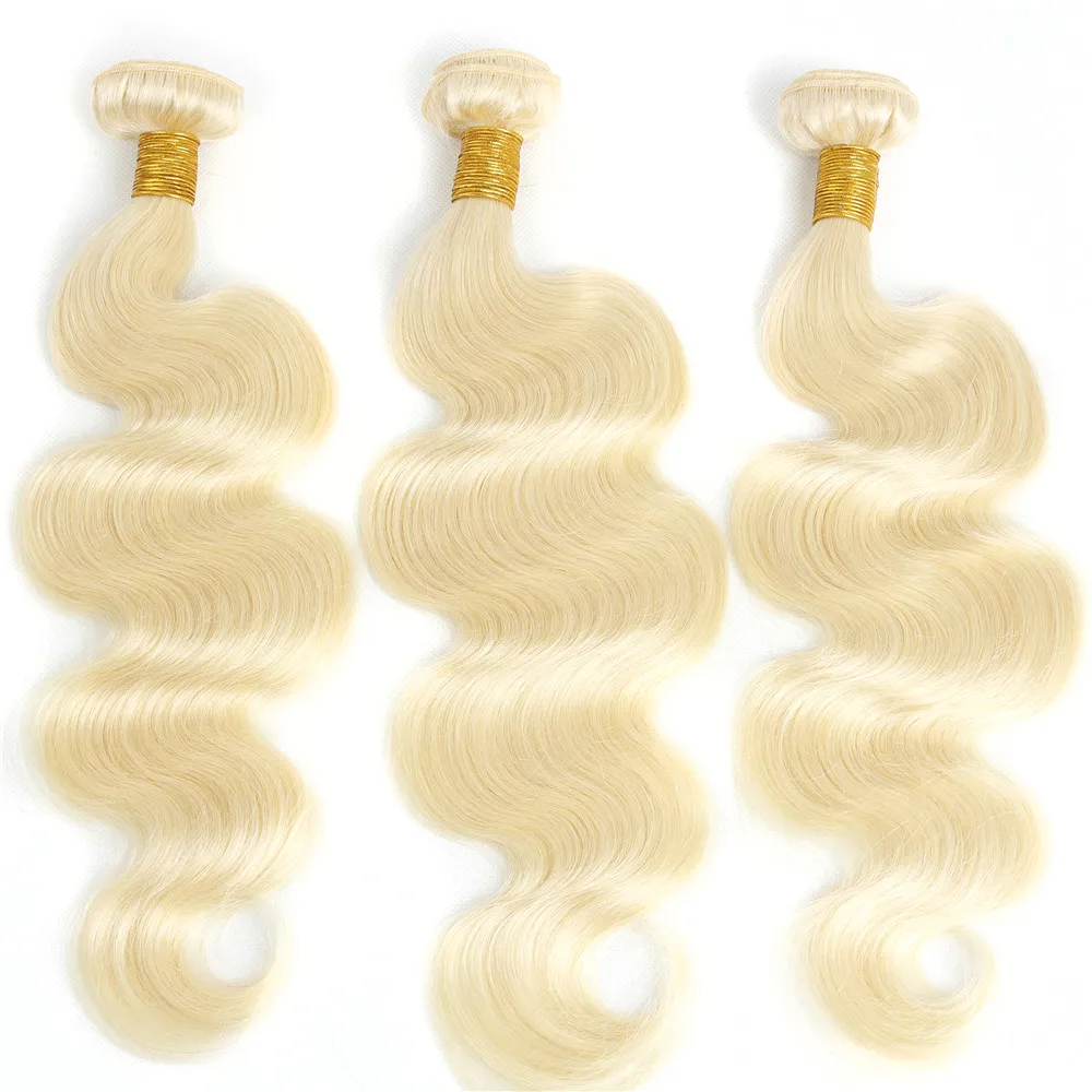 Объемные волнистые человеческие волосы 613 блонд вьющиеся искусственные для