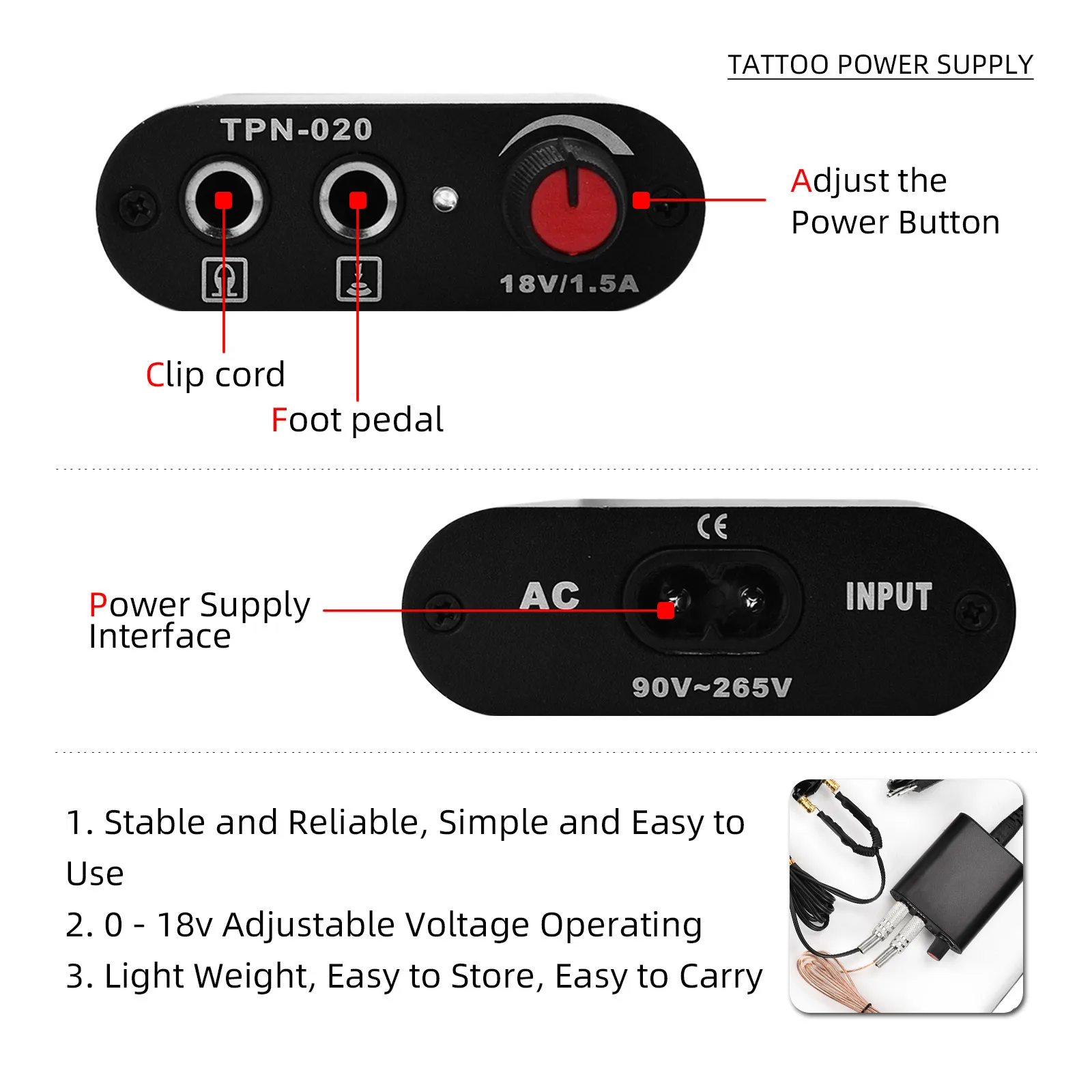 Полный ротационный набор для тату-машинки швейцарский брикет перманентного