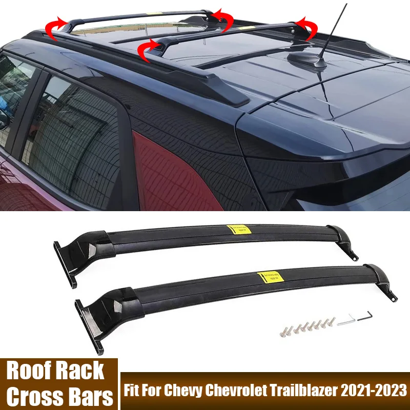 

New 2Pcs/Pair Roof Rack Cross Bars Roof Rack Aluminum Roof Rack With Side Rails Fit For Chevy Chevrolet Trailblazer 2021-2023