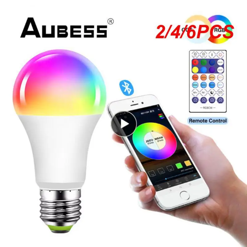 

2/4/6PCS Cinema Mode Light Bulb Adjust The Brightness And Speed Dimming And Color Mixing Smart Bulb Ac110/220v50hz