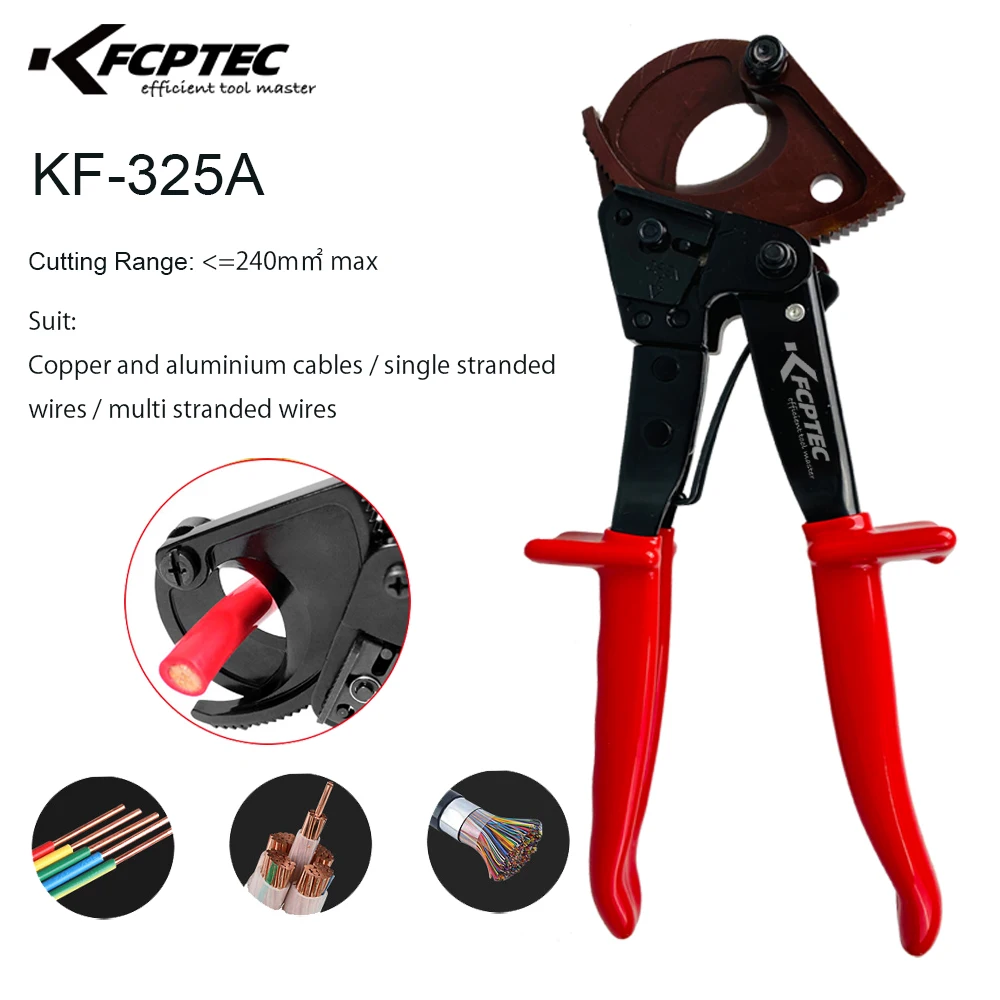 

Ratchet Cable Cutter Pliers Nipper Stripper Cutting Professional Electrician Tools Copper Shear Wire Cut