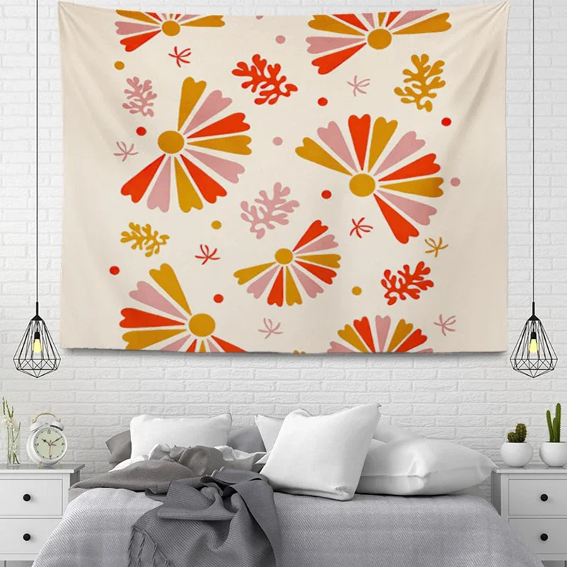 Wall tapestry aesthetic Home room decor boho accessories hanging large fabric autumn simple Bedroom carpet nordic plant