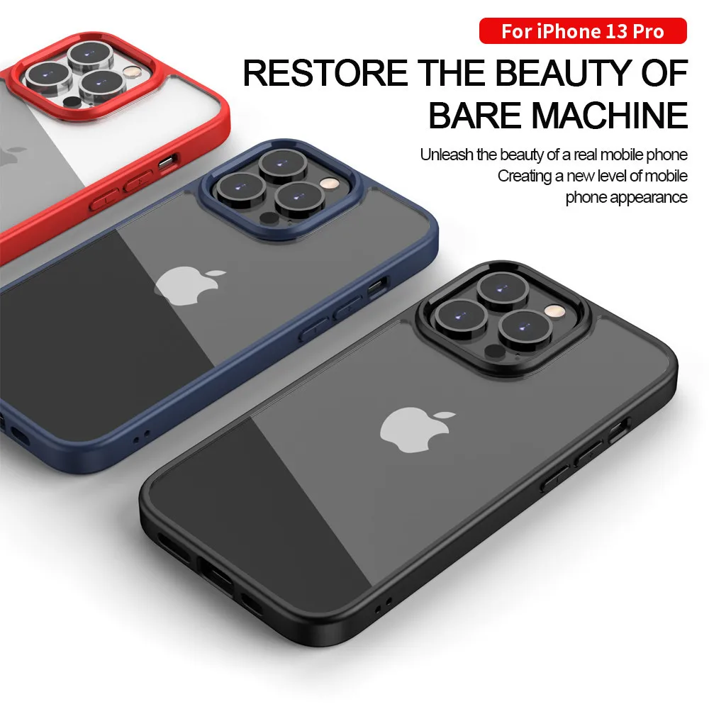 

10pcs/lot Transparent High Clear Mobile Phone Protective Case for iphone 11 12 13 Pro Max Shockproof Anti-scratch Cover