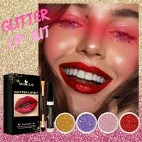 new lip gloss glitter set lip glaze moisturizing non stick cup is not easy to decolorize 4 in 1 set box female makeup lipstick