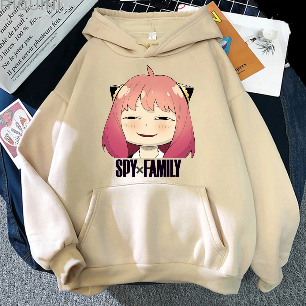 

SPY X FAMILY Kawaii Anya Forger Hoodies Men Harajuku Streetwear Tracksuit Hip Hop Anime Hoodie Casual Loose Men's Sweatshirts