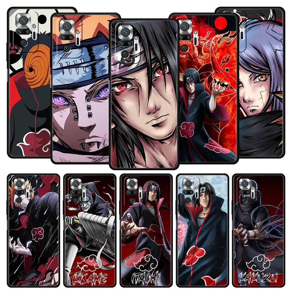 

Naruto Akatsuki Anime Sasuke Phone Case For Xiaomi Redmi Note 11 10 9 8 Pro 11S 10S 9S 7 8T 9T 9A 8A 9C K40 Gaming 11T 5G Cover