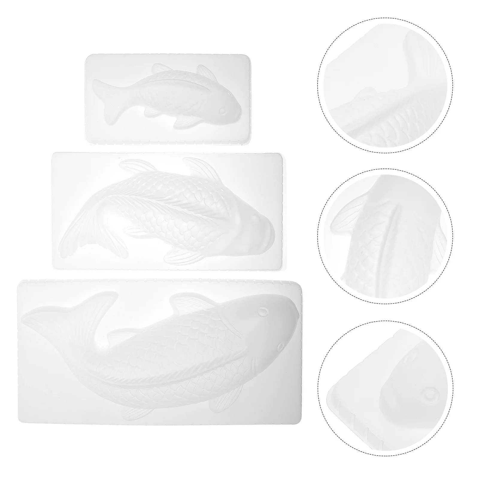 

3 Pcs Fish Mold Rice Cake DIY Jelly Cube Tuile Molds Silicone Pp Kitchen Supply Gummies