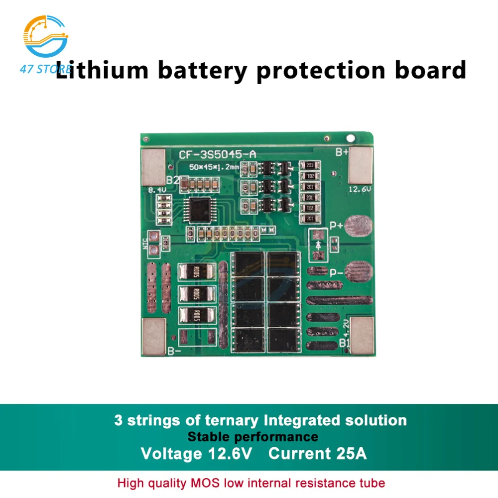 

3S 6A 12A 25A Li-ion Lithium Battery 18650 Charger PCB BMS Protection Board For Electrical Tools Lipo Cell Module