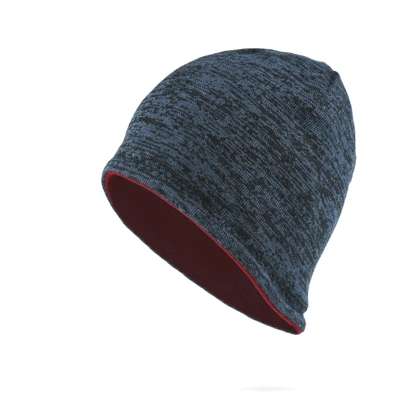 

Men's Trendy Warm Ski Beanie Hat Women's New Outdoor Fashion Double-Sided Wearable Thick Autumn and Winter Knitted Pullover Hat