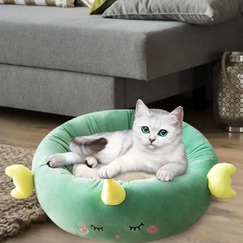 

Round Dog Bed House Super Soft Small Dog Bed Round Donut Cuddler Sofa Bed Washable Fluffy Dog Cat Cushions Pet Sleeping Beds