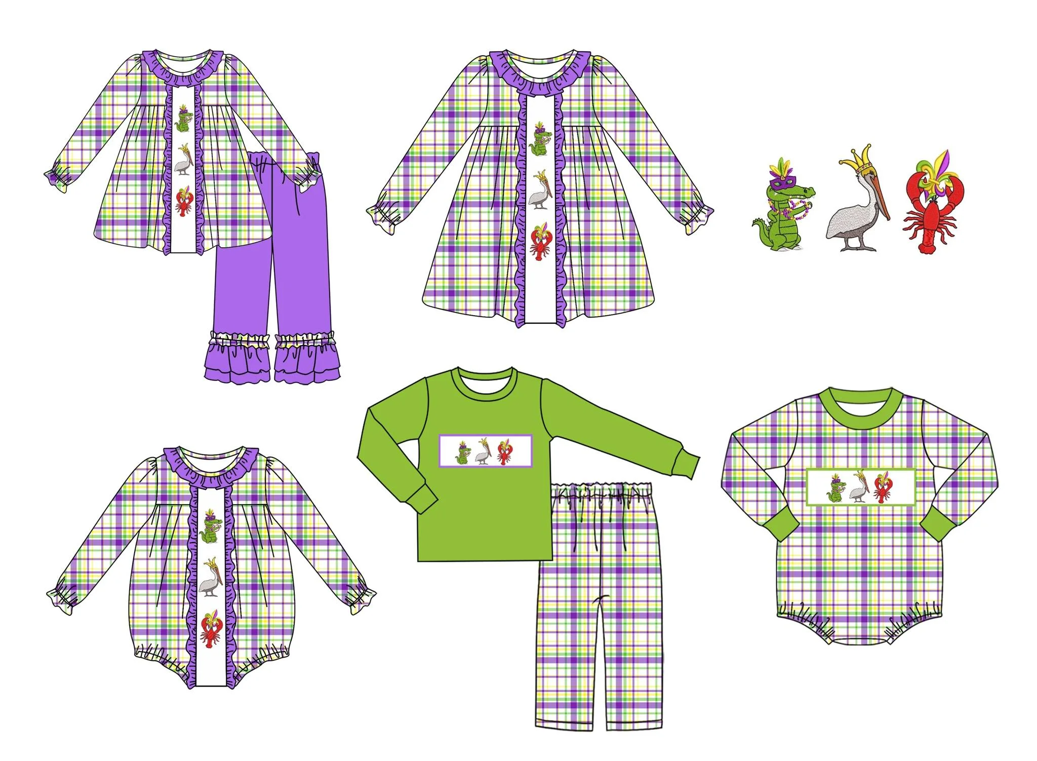 Лидер продаж карнавальный бутик детский комплект с длинными рукавами эластичная