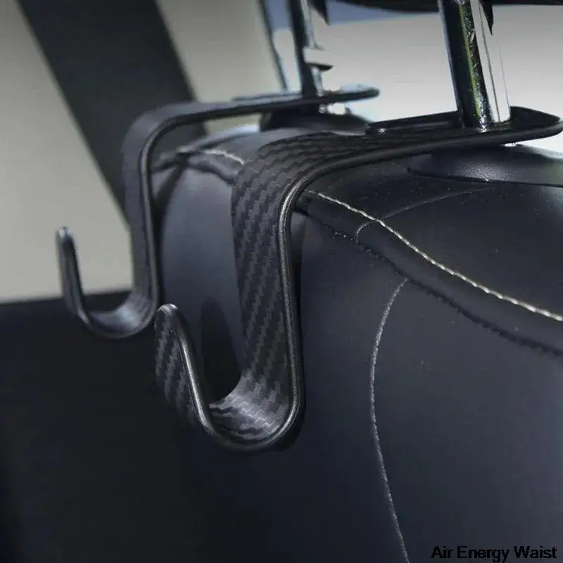 

Carbon Fiber Car Hook Multifunctional Storage Rack Heavy-Duty Storage Clothes Rack Universal Car Seat Back Debris Storage Bag