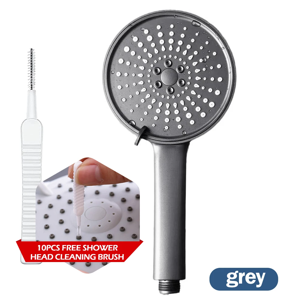 

Душевая лейка ABS-пластик 12,5 см 5 режимов серый/черный/серебристый