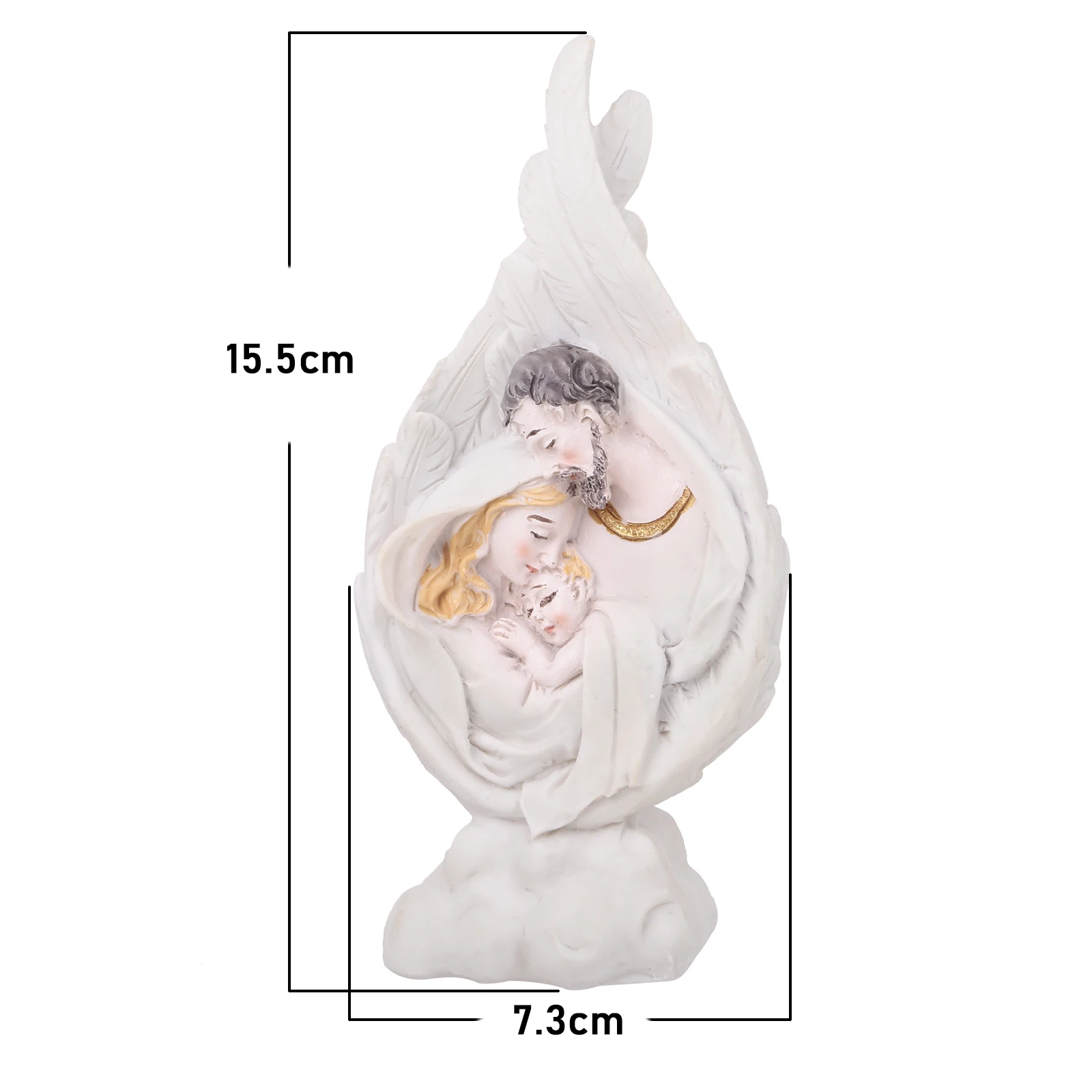 Holy Family Statue Resin Figurine for Church Religious Ornament For Room Office Wedding Decor Nordic Home Decoration
