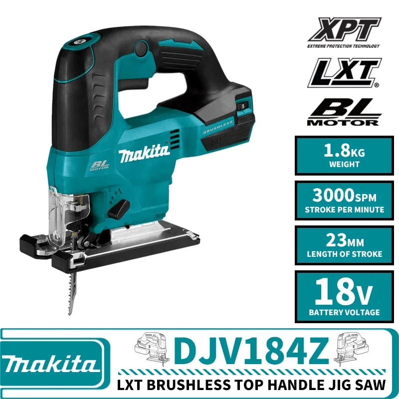 

Оригинальный беспроводной лобзик Makita DJV184Z с верхней ручкой, 18 в, LXT, литиевая пила, ремонтная команда, электроинструменты, дерево