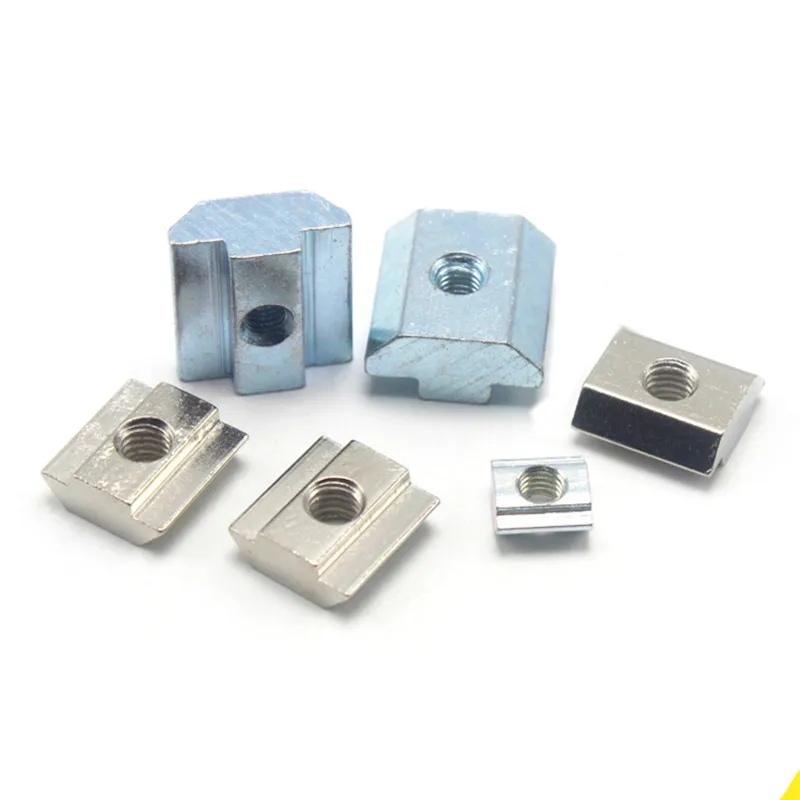 

M3 M4 M5 M6 M8 M10 T Block Square nuts T-Track Sliding Hammer Nut for Fastener Aluminum Profile 2020 3030 4040 4545 EU
