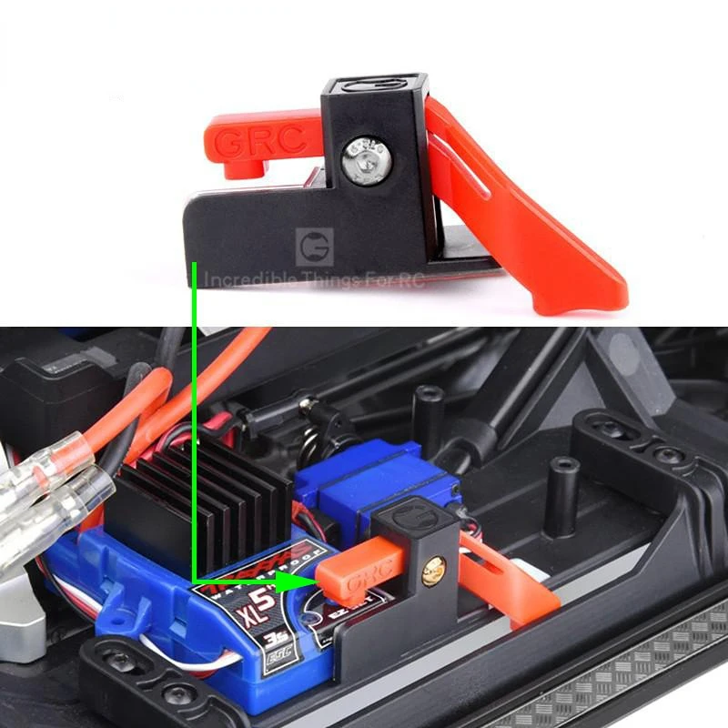 

Простой пусковой переключатель питания ESC подходит для радиоуправляемых автомобилей с дистанционным управлением 1:10 TRX4 Defender