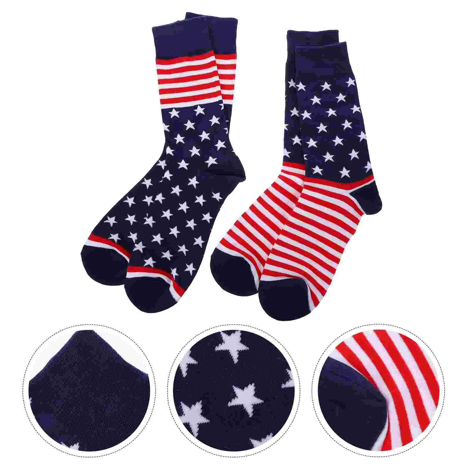 

2 Pairs Skateboard Socks Men's Man United States Flag Fashion Male Stockings Cotton