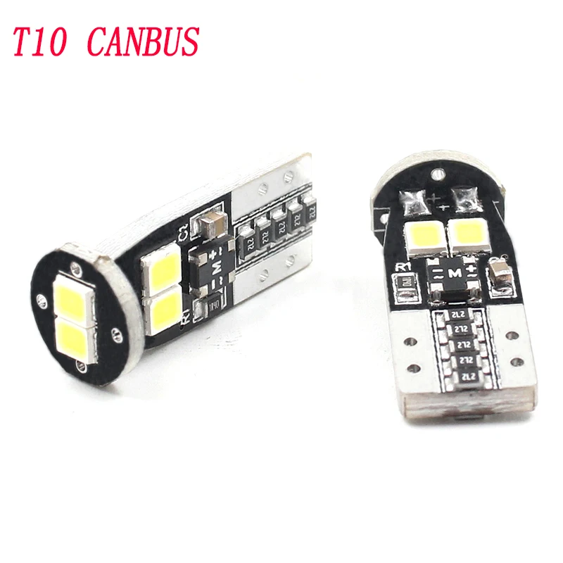 

2 шт., светодиодные лампы W5W T10, 6000k, теплый белый свет