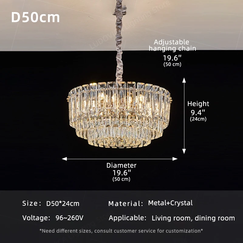 

Люстра LUDOVICA хрустальная золотая