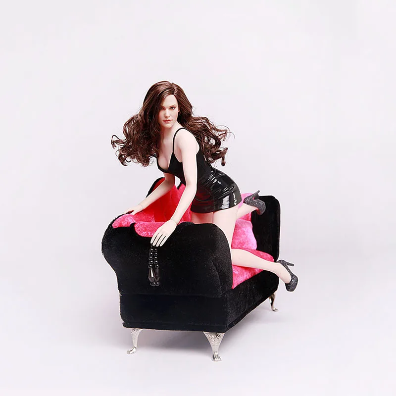 

Mini Times Toys P-005 1/6 Scale Female Soldier Black Sexy Camisole Shiny Leather Skirt Suit Model for 12 Inch Action Figure Body