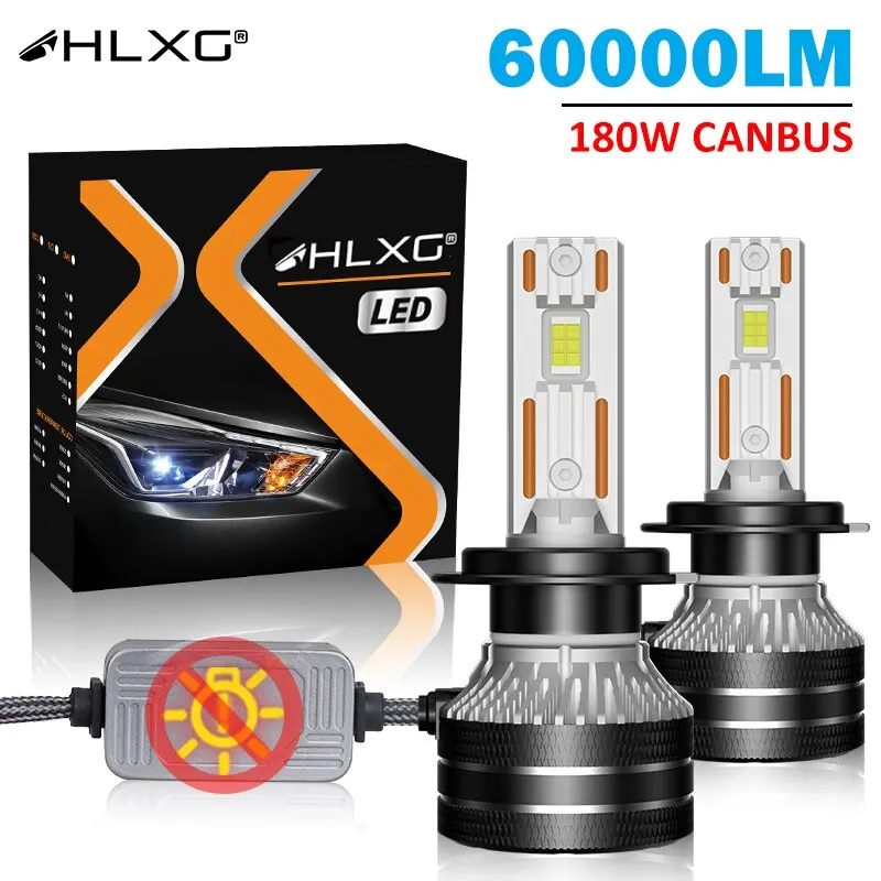 

K5C H7 LED 60000LM Фары Canbus 8000K H1 H4 H11 9012 HIR2 H8 H9 9005 9006 HB3 HB4 Высокая Мощность 6000K 5570 CSP Чипы