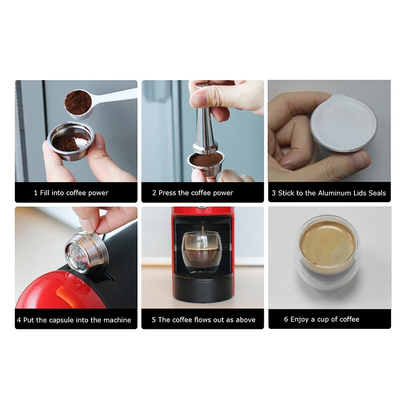 Reusable Coffee Capsule Disposable Foils Seal Stainless Steel For Lavazza A Modo Mio Filter Pod Aluminum Foil