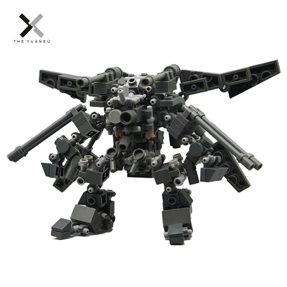 

DIY MOC Original Flight Aircraft Intelligence Insect Mech Assembly Science Fiction Building Block Hammer Toys for Children Gift