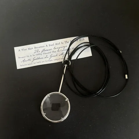 Геометрическое увеличительное стекло кулон