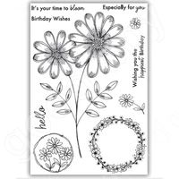2022 new daisy blooms clear stampsmetal cutting stamps scrapbooking diy decoration craft embossing