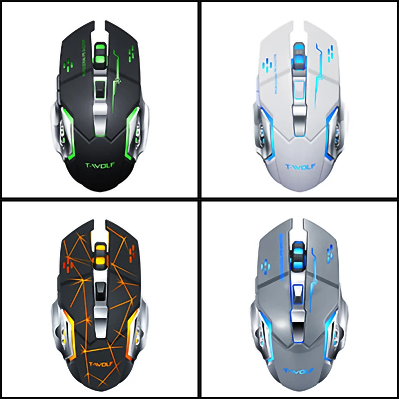 2 4g wireless bluetooth mouse gaming silent rechargeable ergonomic mice rgb backlit usb receiver mause desktop pc laptop gamer free global shipping
